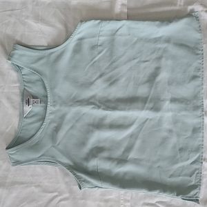 Sleeveless seafoam green 100% Tencel/Lyocell top AKS Amy K Su medium